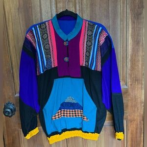 Guatemalen Ecuadorian South American Jacket Sweater‎ like New Boho Baja